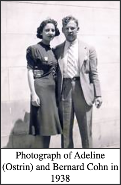 Adeline (Ostrin) and Bernard Cohn in 1938